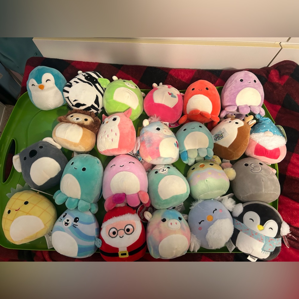 24 squishmallows - mostly 5 inch with a few 4.5 inch ones